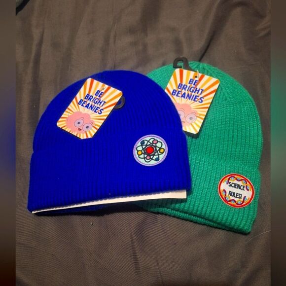 Be Bright Beanies - Science themed duo! - Picture 1 of 3